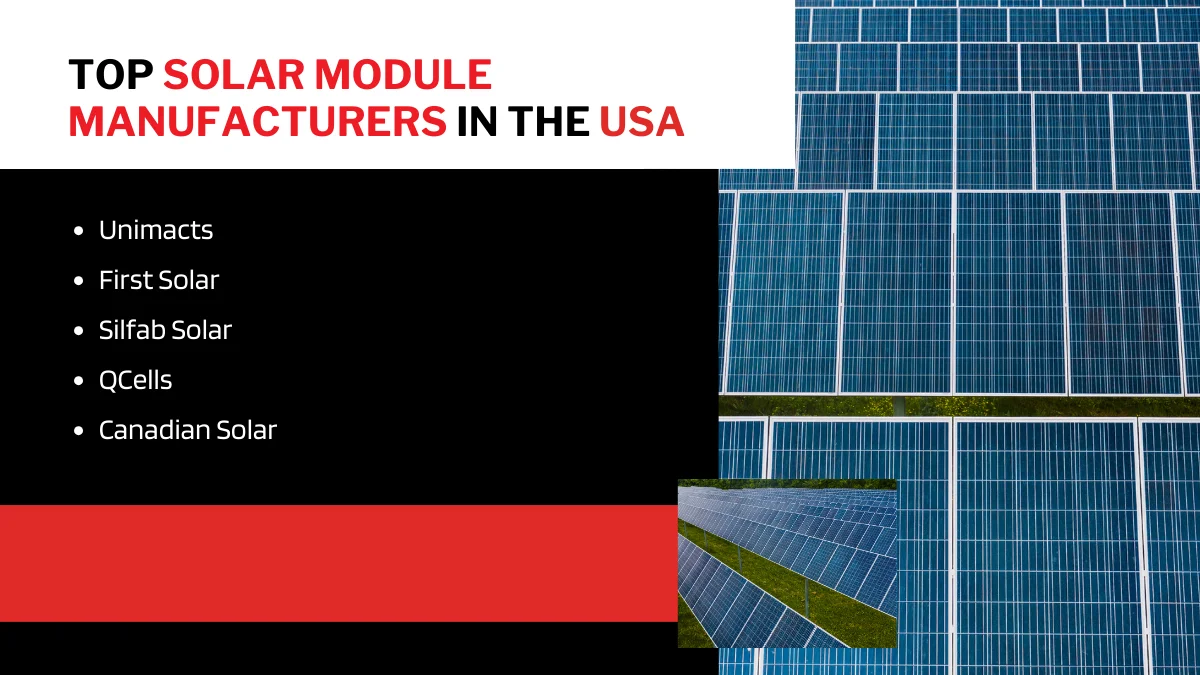 Top Solar Module Manufacturers in the USA